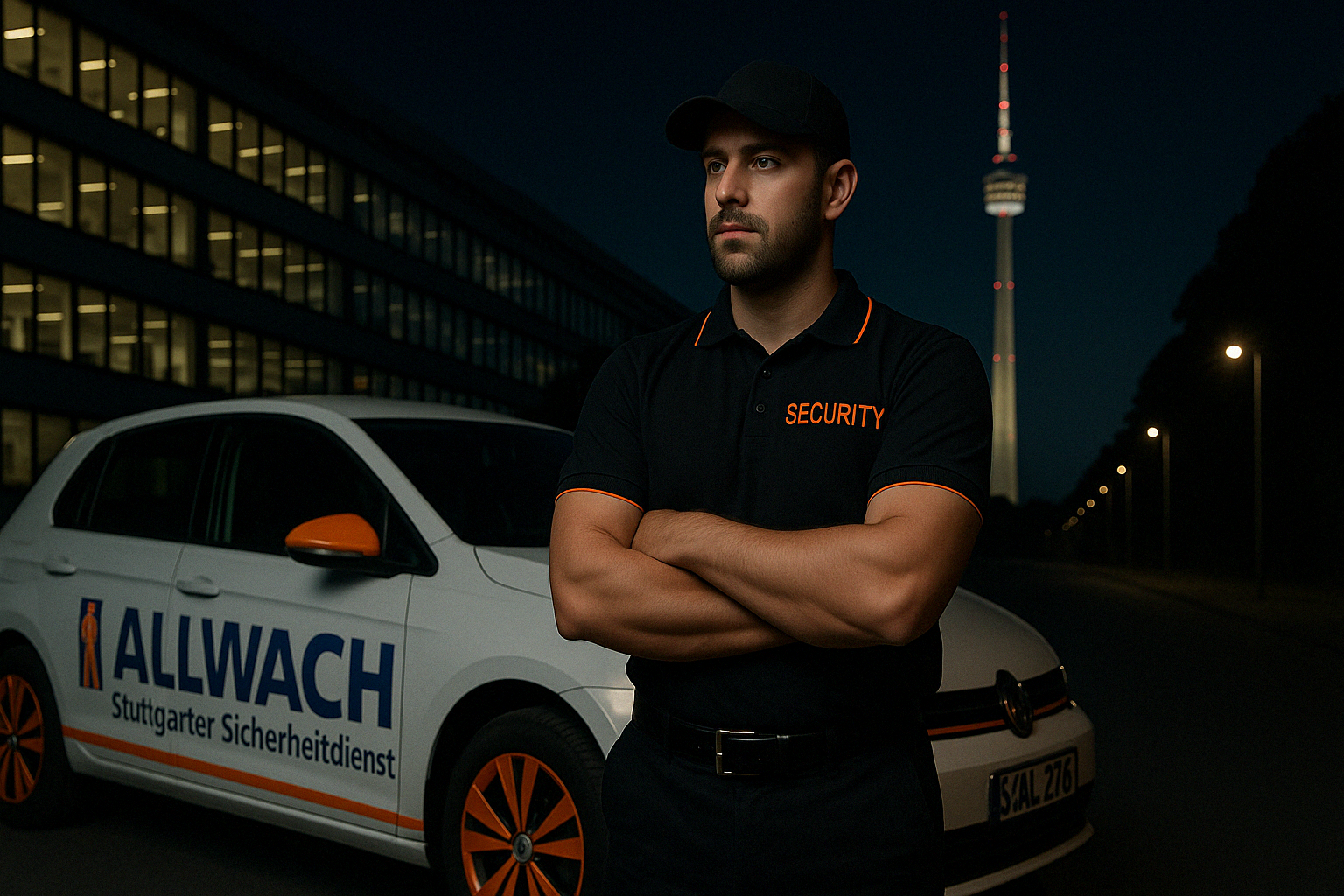 Einsatzfahrzeug bei Nacht